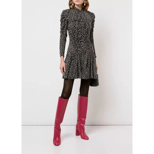 Rebecca Taylor Coquette Cottagecore Wool Dress Turtleneck Ruch Longsleeve Medium